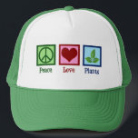 Pflanze Kinderzimmer Liebe Pflanze Niedlich Grün Truckerkappe<br><div class="desc">Pflanze zur Liebe des Friedens. Ein niedliches Geschenk für einen Liebhaber von Pflanze und Botanik. Cooles Geschenk für einen Gartenbauer oder Botanisten.</div>