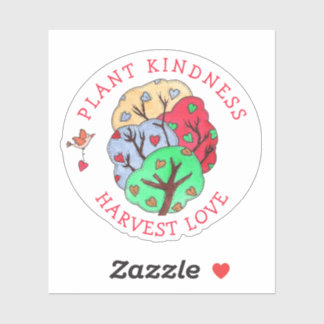 Pflanze Kindness Harvest Liebe Herzschlag Aufkleber