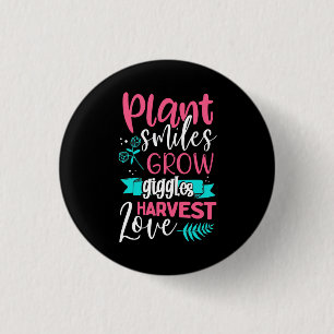 Pflanze Lächeln Grow Giggles Liebe Button