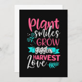 Pflanze Lächeln Grow Giggles Liebe Einladung (Vorne/Hinten)