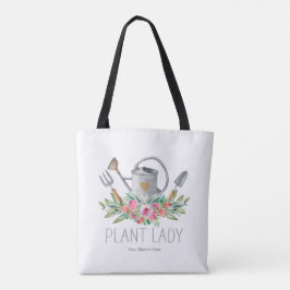 Pflanze Lady Boho Watercolor Gardener Spaß Tasche
