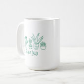 Pflanze Lady Cactus Succulent Garening Lover Kaffeetasse (Vorderseite Links)