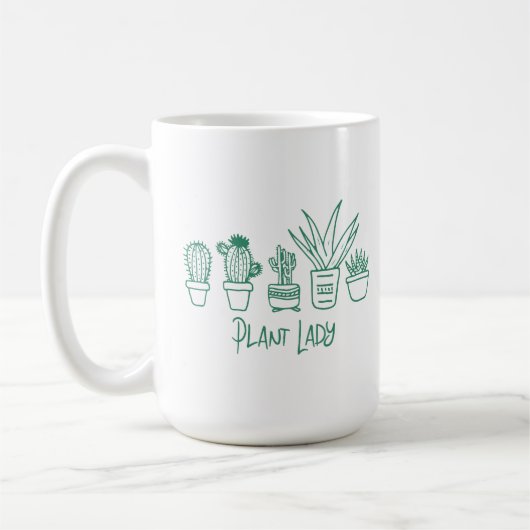 Pflanze Lady Cactus Succulent Garening Lover Kaffeetasse (Links)