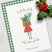 Pflanze Lady Christmas Flat Card