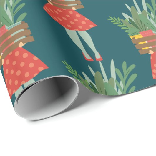 Pflanze Lady Geschenkpapier (Rolleneckpunkt)