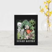 Pflanze Lady Halloween Never Better Skeleton Garde Karte (Gelbe Blume)