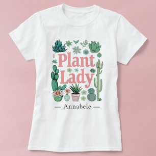 Pflanze Lady Niedlich Personalisiert T-Shirt