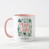 Pflanze Lady Niedlich Personalisierte Zwei-Tone-Ka Tasse (Links)