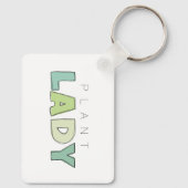 Pflanze Lady Rectangle Schlüsselanhänger (Rückseite)