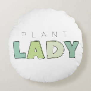 Pflanze Lady Round Pillow Rundes Kissen