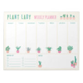Pflanze Lady Weekly Planner Notizblock (Vorderseite)