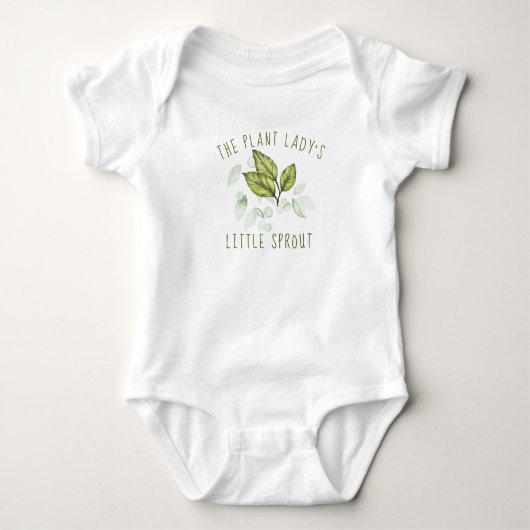 Pflanze Lady's Little Sprout Baby Bodysuit Baby Strampler (Vorderseite)