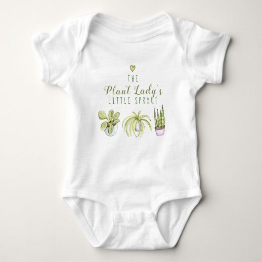 Pflanze Lady's Little Sprout Baby Strampler (Vorderseite)
