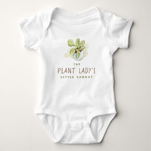 Pflanze Lady's Little Sprout Baby Strampler (Vorderseite)