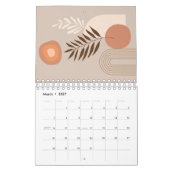 Pflanze Leaf Boho Sun Calendar in mehrfarbigen Far Kalender (Mär 2027)