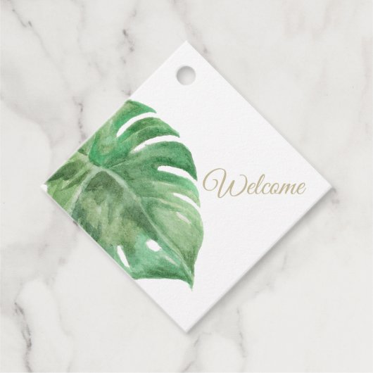 Pflanze Leaf Gefältmarken Geschenkanhänger (Vorderseite)