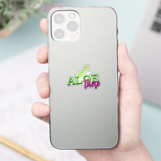 Pflanze Leaf Neon Script Sticker (Telefon)
