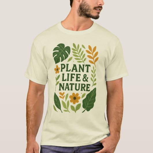Pflanze Leben & Natur - Botanisches Design T-Shirt (Vorderseite)