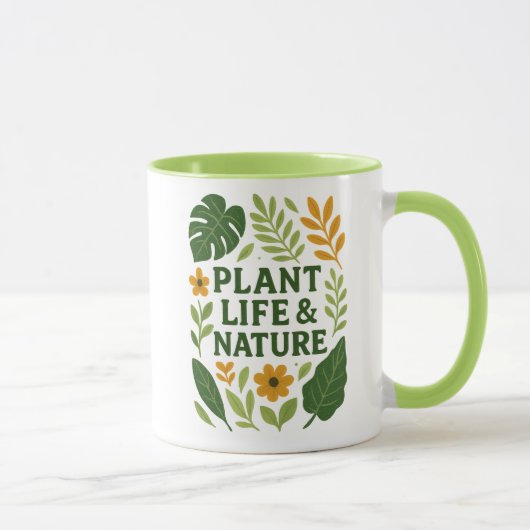 Pflanze Leben & Natur - Botanisches Design Tasse (Rechts)