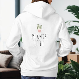 Pflanze Lebensmodische Grafik und Typografie zurüc Hoodie