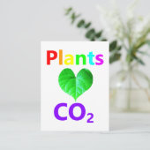 Pflanze Liebe CO2 Postkarte (Stehend Vorderseite)