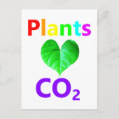 Pflanze Liebe CO2 Postkarte (Vorderseite)