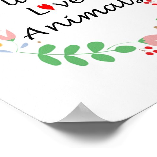 Pflanze Lieben vegan essen Poster (Ecke)