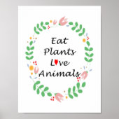 Pflanze Lieben vegan essen Poster (Vorne)