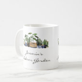 Pflanze liebt Grünhäuser Personalisiert Kaffeetasse (Vorderseite Links)