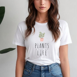 Pflanze Life trendy Grafik- und Typografie-T T-Shirt