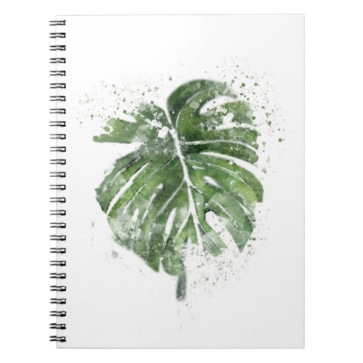 Pflanze Lover Abstrakt Monstera Notizblock (Vorderseite)