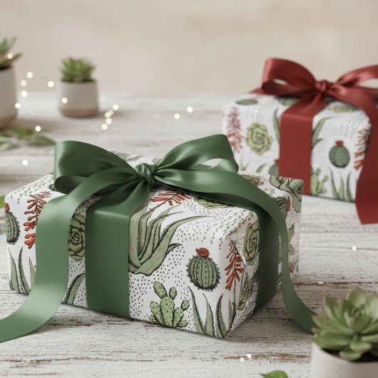 Pflanze Lover Aloe Vera Succulents Cactus Nature Geschenkpapier