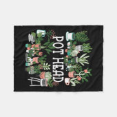 Pflanze Lover and Gardener_ Pot Head Sukkulente Ku Fleecedecke (Vorderseite (Horizontal))