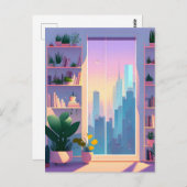 Pflanze Lover Apartment, Postüberquerung Postkarte (Vorne/Hinten)