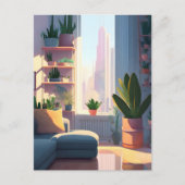Pflanze Lover Apartment, Postüberquerung Postkarte (Vorderseite)