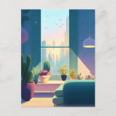 Pflanze Lover Apartment, Postüberquerung Postkarte (Vorderseite)