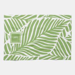 Pflanze Lover für das mongram Leaf-Muster Geschirrtuch