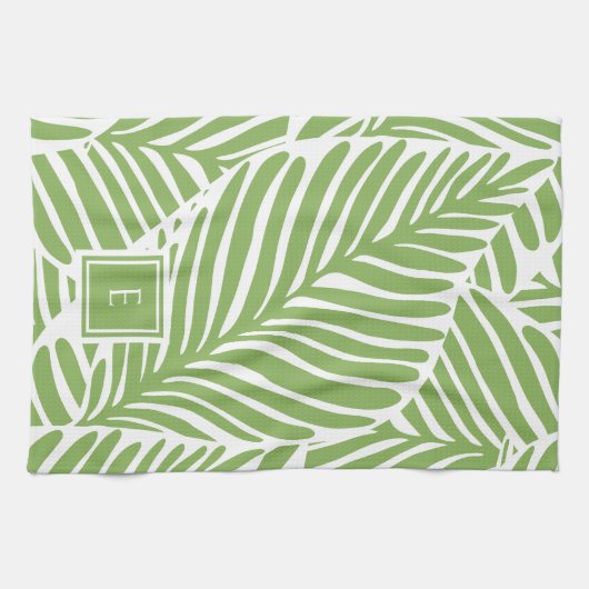 Pflanze Lover für das mongram Leaf-Muster Geschirrtuch (Horizontal)