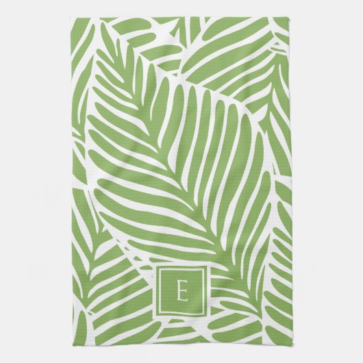 Pflanze Lover für das mongram Leaf-Muster Geschirrtuch (Vertikal)