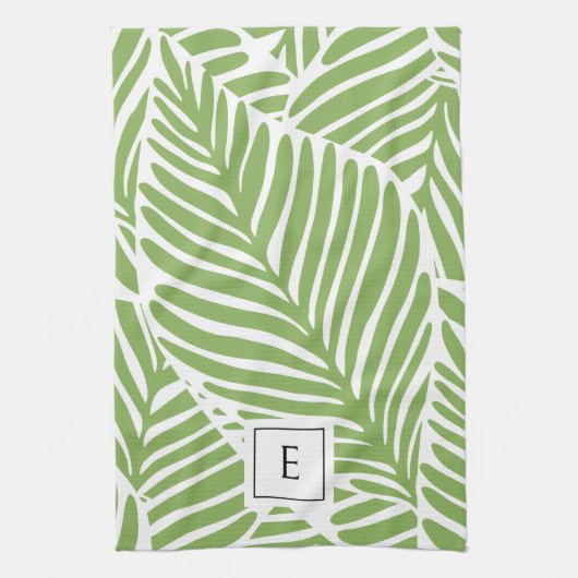 Pflanze Lover für das mongram Leaf-Muster Geschirrtuch (Vertikal)