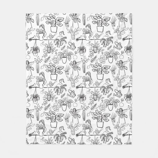 Pflanze Lover Gift Blanket Personalisiert Fleecedecke (Vorderseite)