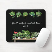 Pflanze Lover Houseplant Mousepad (Mit Mouse)