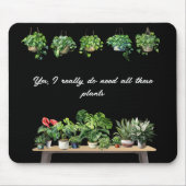 Pflanze Lover Houseplant Mousepad (Vorne)