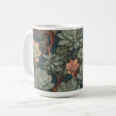 Pflanze Lover Succulents Gartenmuster Kaffeetasse (Vorderseite Links)