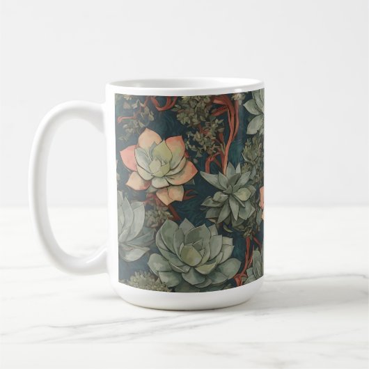 Pflanze Lover Succulents Gartenmuster Kaffeetasse (Links)