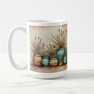 Pflanze Lover Tasse, Aquarelltöne Pflanze Cup Kaffeetasse