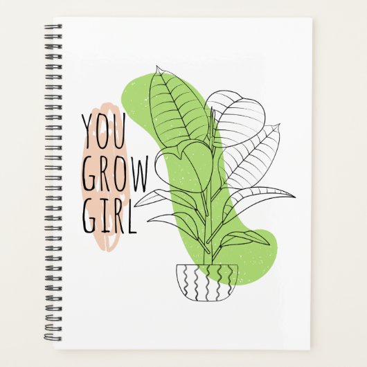 Pflanze Lover You Grow Girl Planer (Vorderseite)
