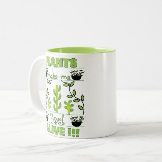 Pflanze Lover Zweifarbige Tasse (Vorderseite Links)