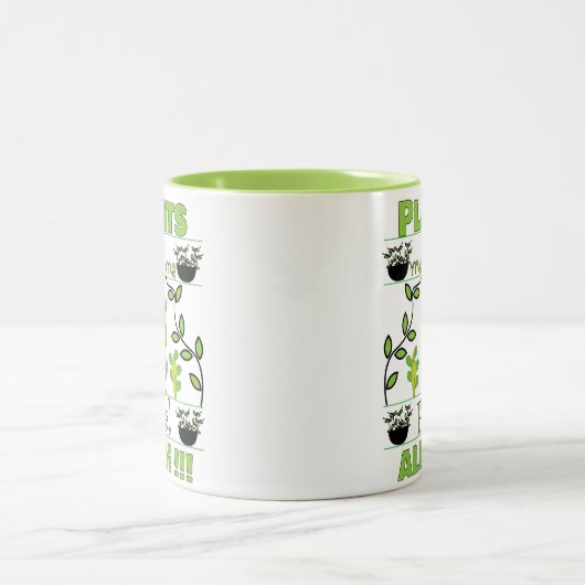 Pflanze Lover Zweifarbige Tasse (Mittel)