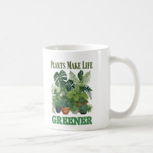 Pflanze machen das Leben umweltfreundlicher Kaffeetasse